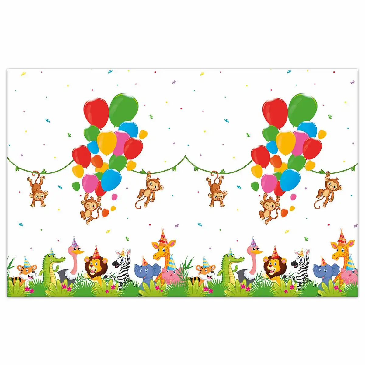 PROCOS Jungle Tischdecke 120×180 cm – Dschungel Party