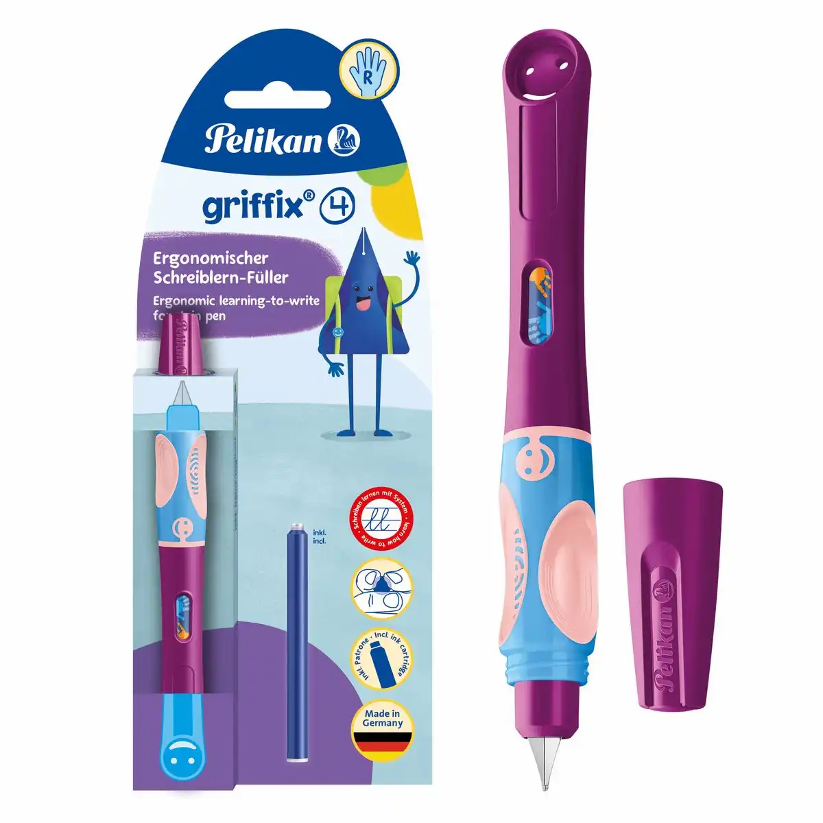Pelikan Füller griffix RH sweetberry Schreiblern-Set