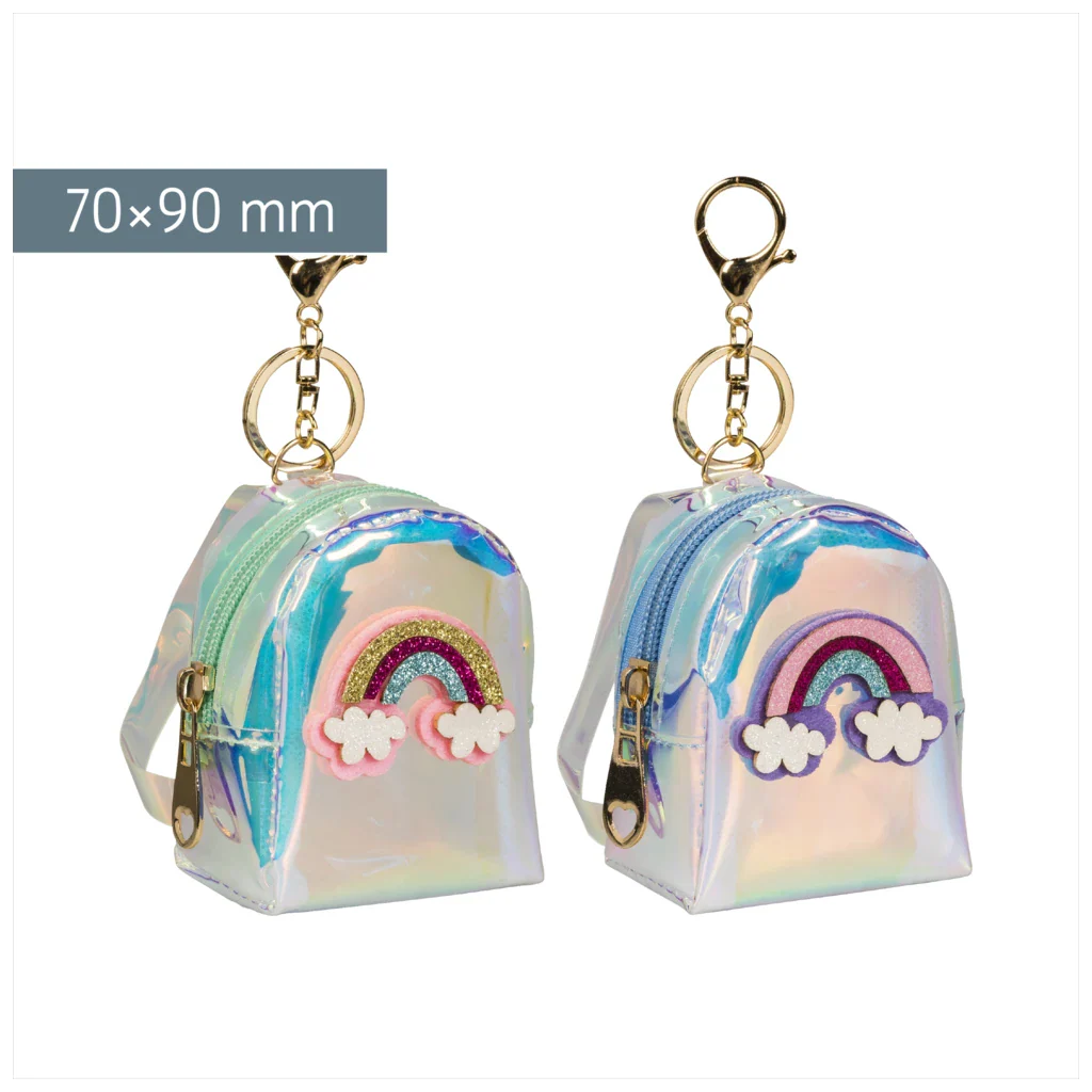 BRUNNEN Schlüsselanhänger Rucksack Regenbogen – 1 v. 2 Designs