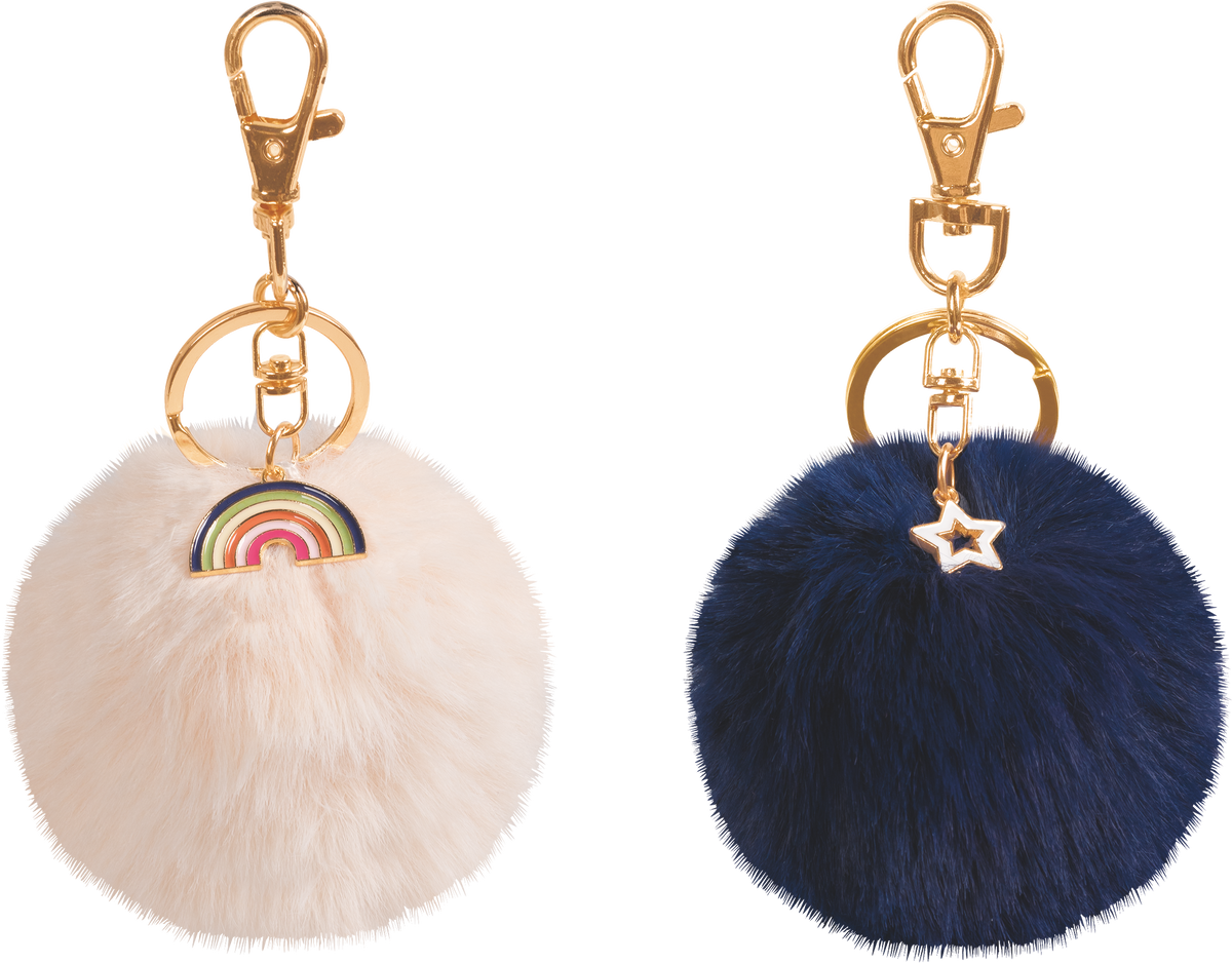 Schlüsselanhänger Heaven Plüsch | beige/midnight blue