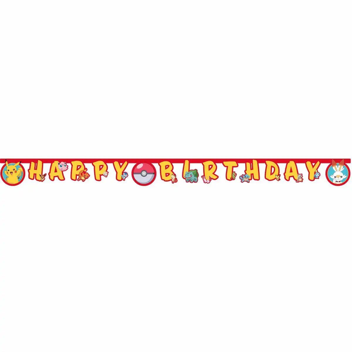 Pokémon Happy Birthday Banner – Geburtstagsparty Deko