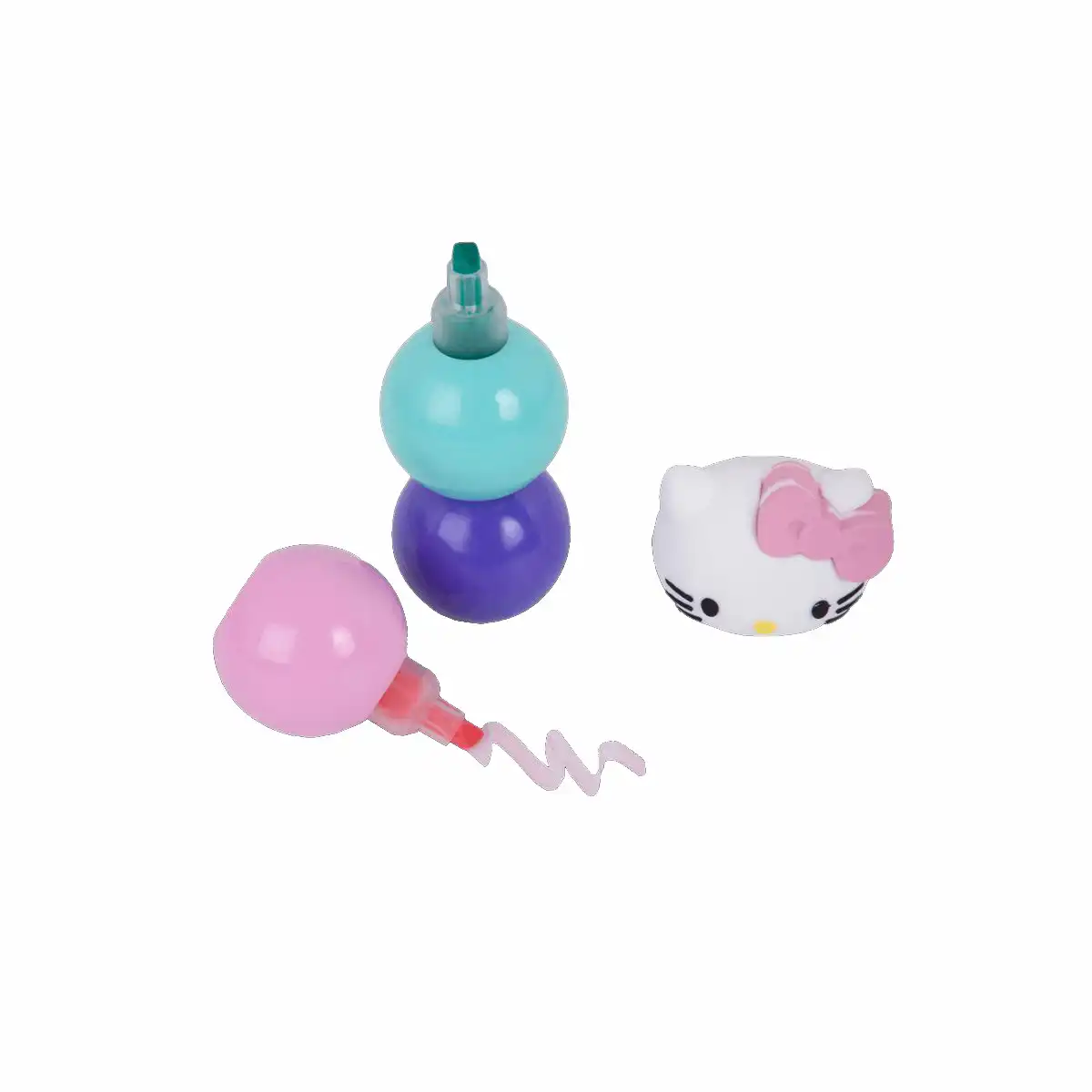 CoolPack Textmarker Hello Kitty Pastell 3er-Set Rosa Türkis Lila