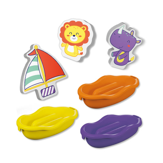 SES Creative Badeboote Safaritiere – 3 Boote & 3 Figuren