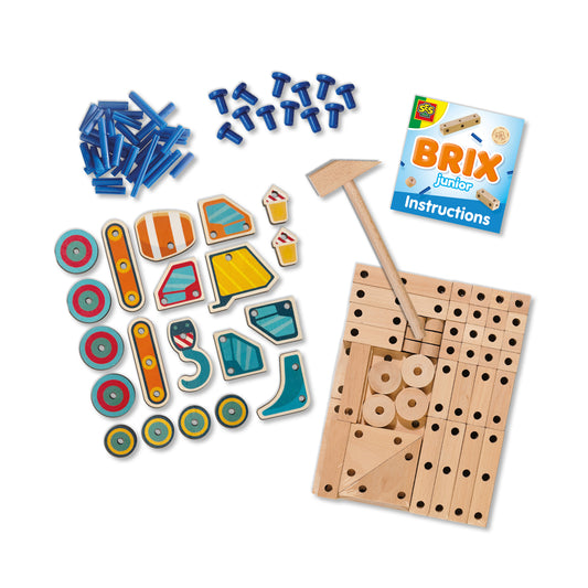 SES Creative Brix Junior – Baufahrzeuge, 4 Fahrzeuge bauen