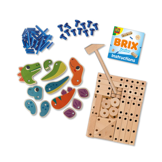 SES Creative Brix Junior – Dinos, 3 Dinosaurier bauen