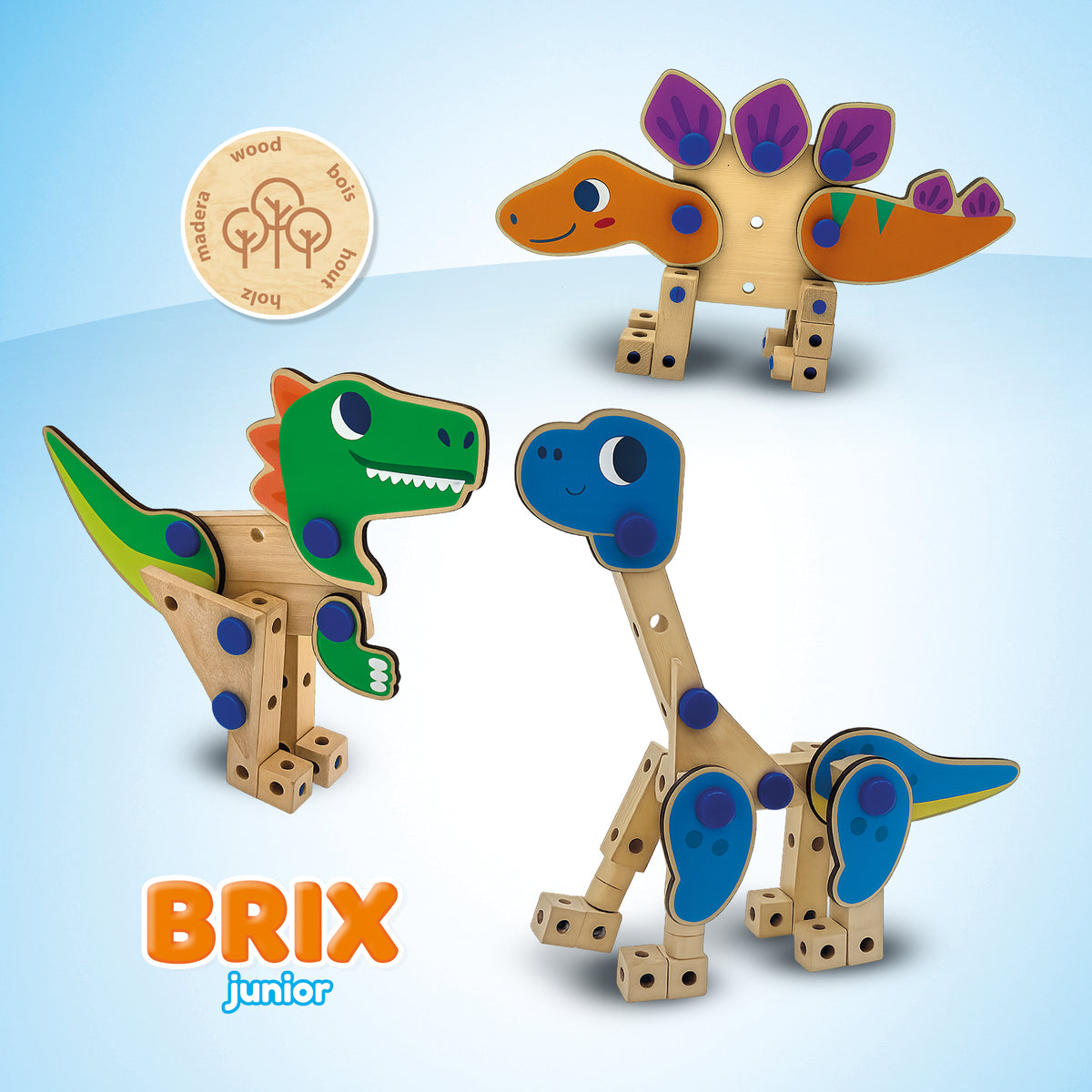 SES Creative Brix Junior – Dinos, 3 Dinosaurier bauen