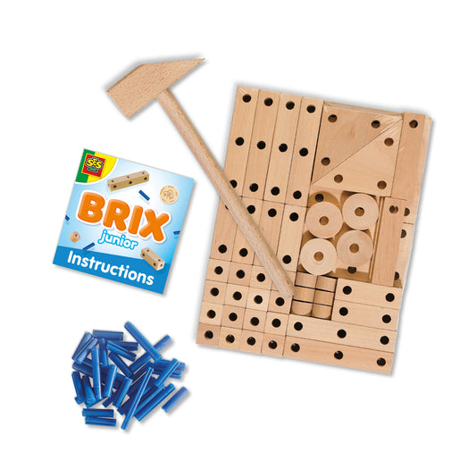 SES Creative Brix Junior – Konstruktionsset, 46 Holzteile