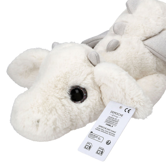 SNUKIS Plüschdrache, weiß, 65 cm