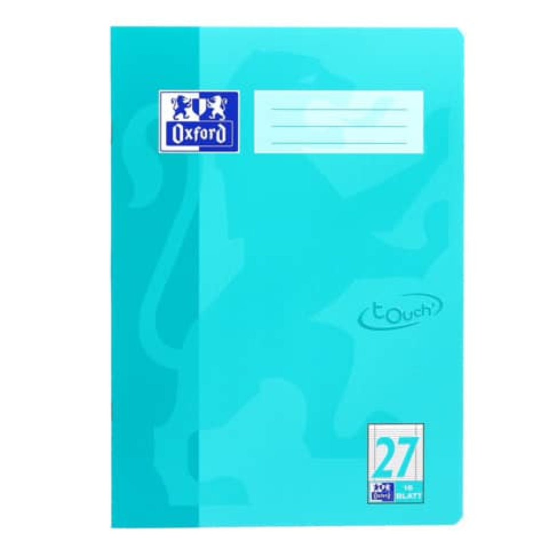 Oxford Touch Schulheft A4 L27 liniert – 16 Blatt, aqua