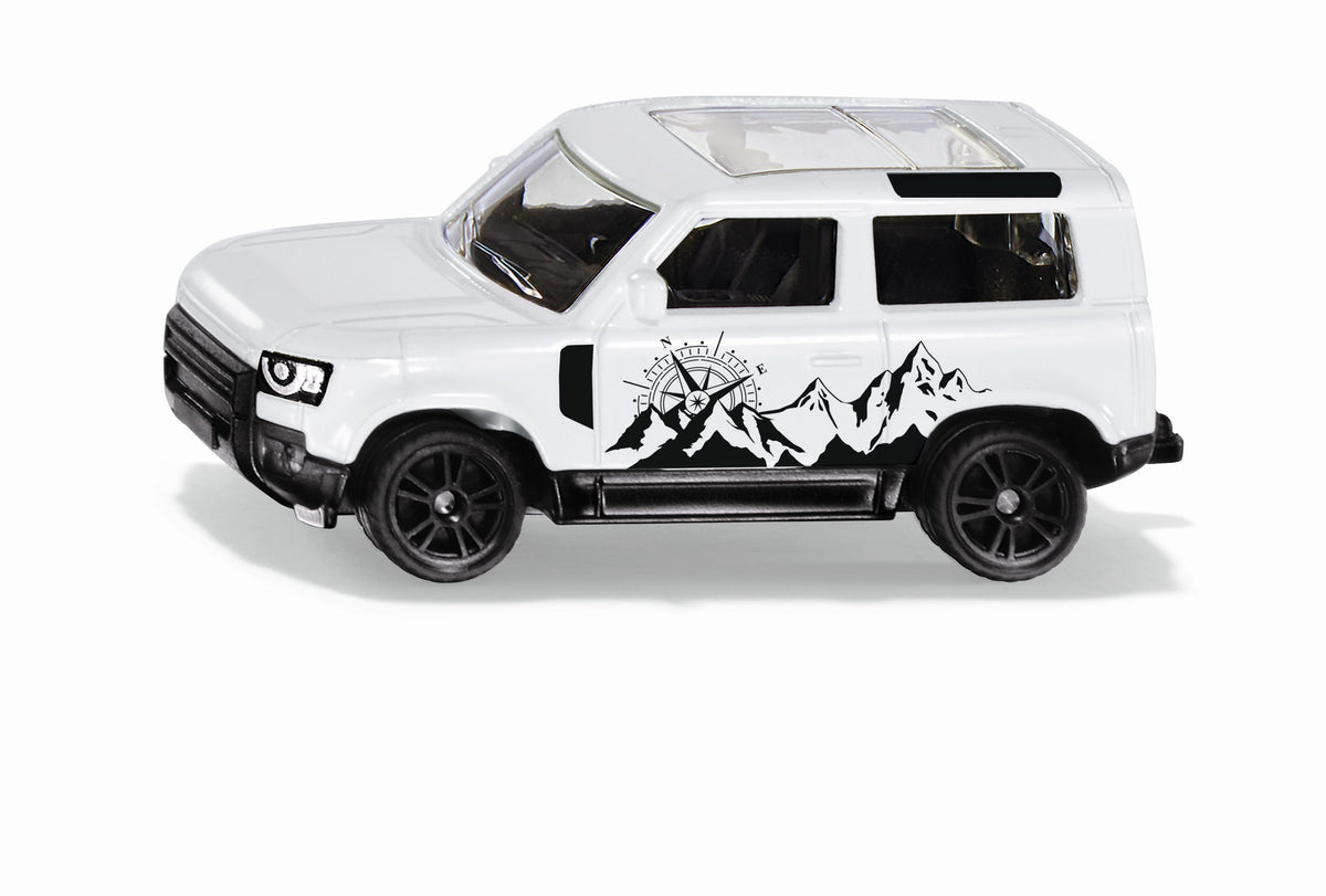SIKU Land Rover Defender 90 – weiß mit Anhängerkupplung