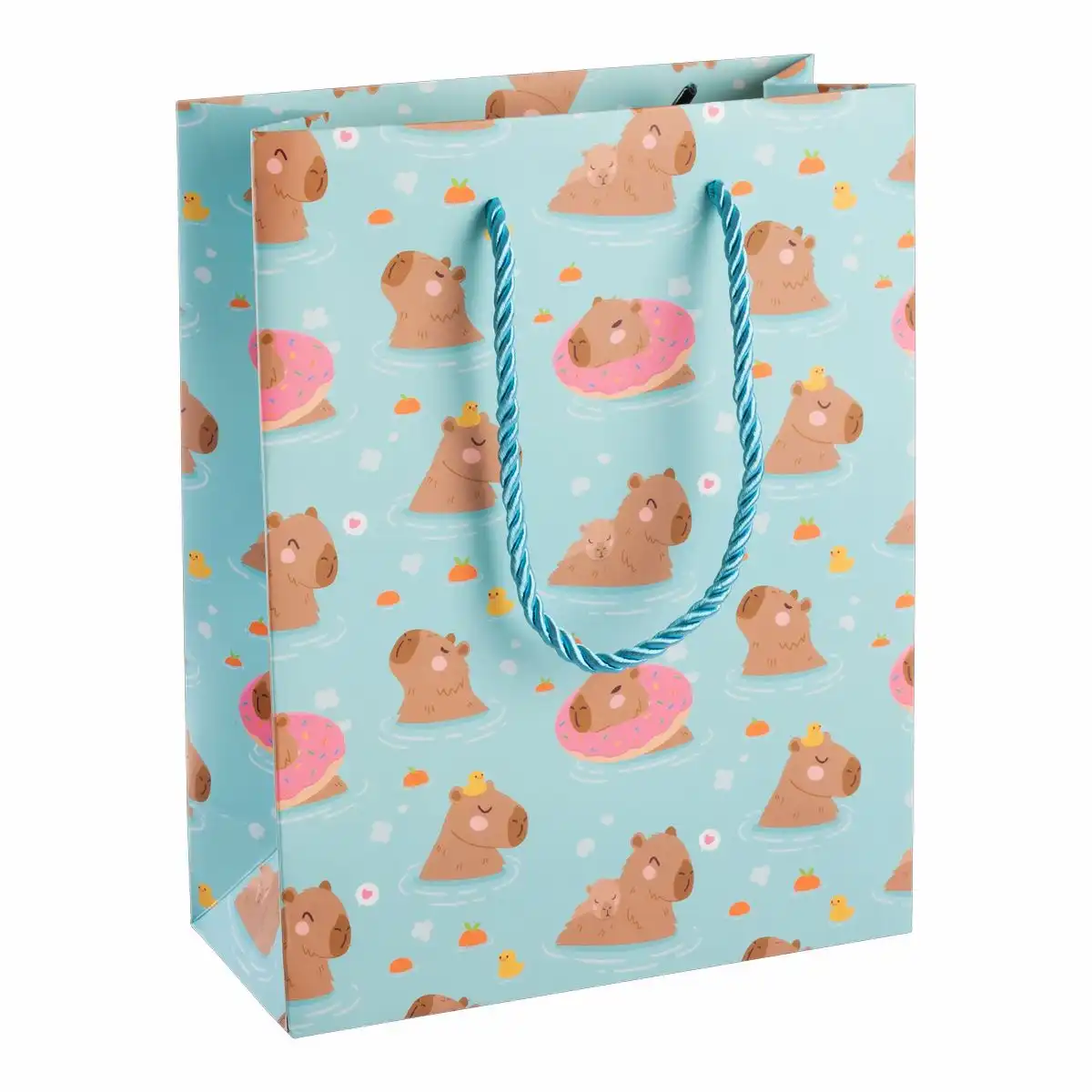 Idena Geschenktasche Capybara 25x34x9 cm – 1 Stk. sortiert