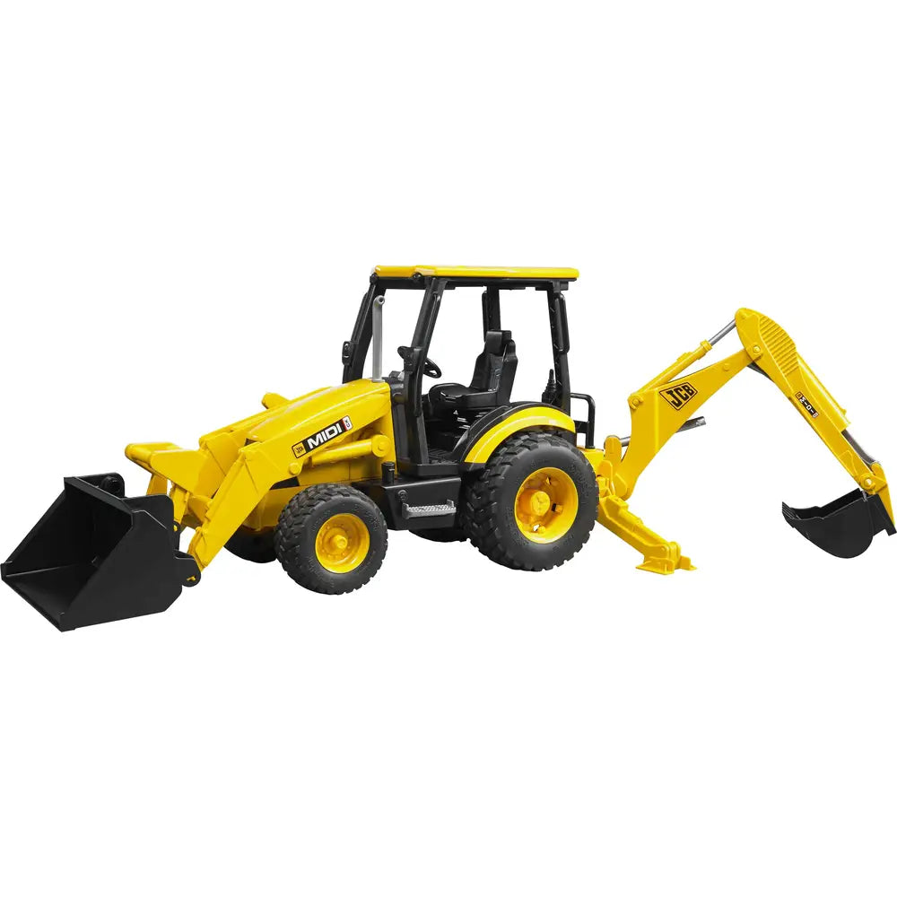 BRUDER Baggerlader JCB Midi CX gelb 1:16 Baufahrzeug
