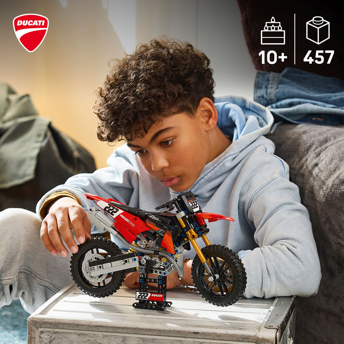 LEGO Technic Ducati Desmo450 MX Motorrad 42238 | 457 Teile