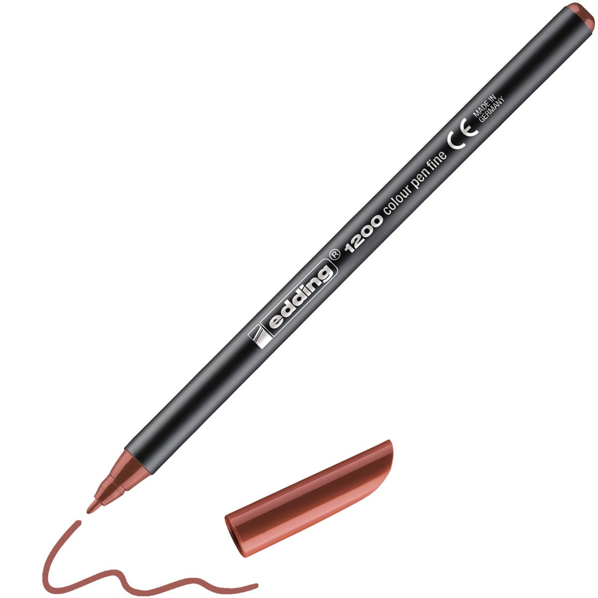 edding 1200 colourpen Fasermaler braun – Rundspitze 1 mm