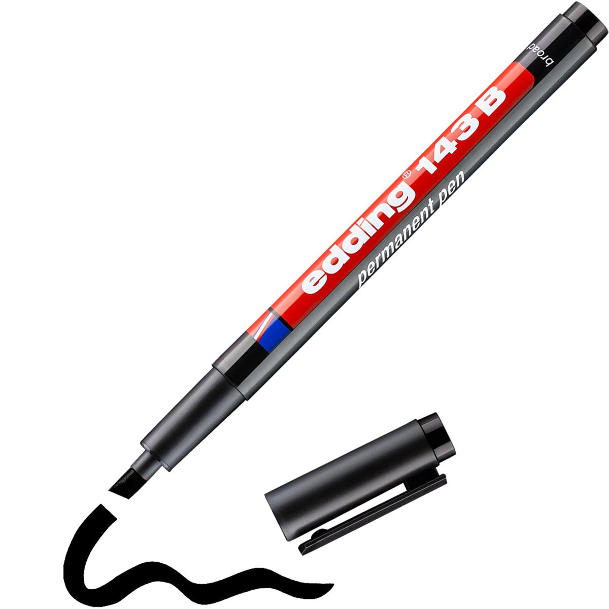 edding 143 B Permanent Pen – schwarz, Folienschreiber