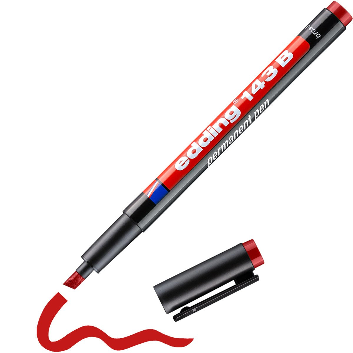 edding 143 B Permanent Pen – rot, Folienschreiber