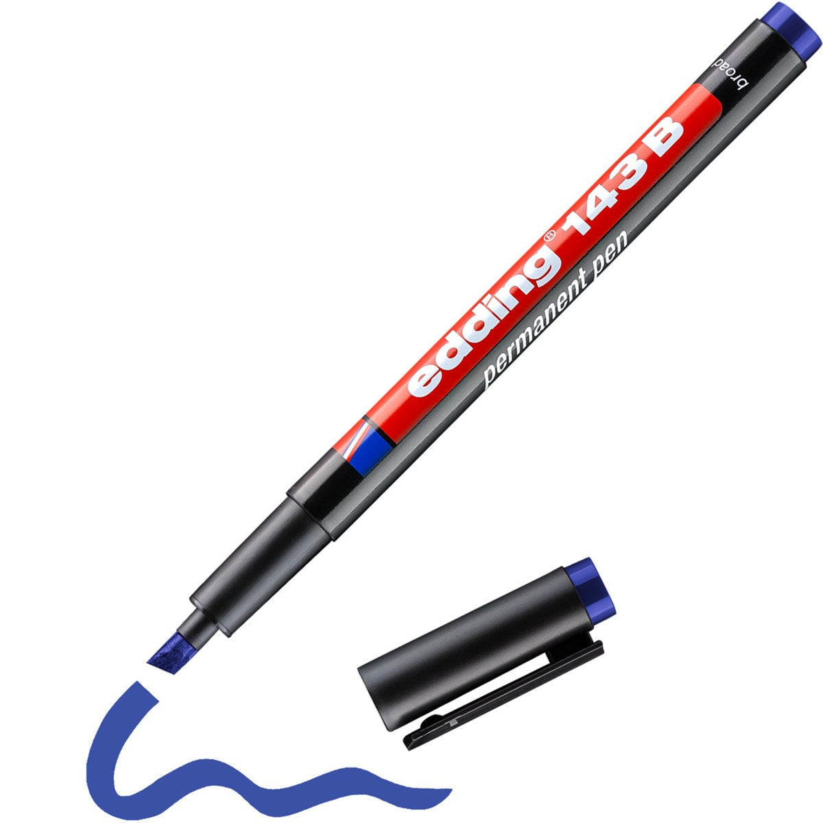 edding 143 B Permanent Pen – blau, Folienschreiber