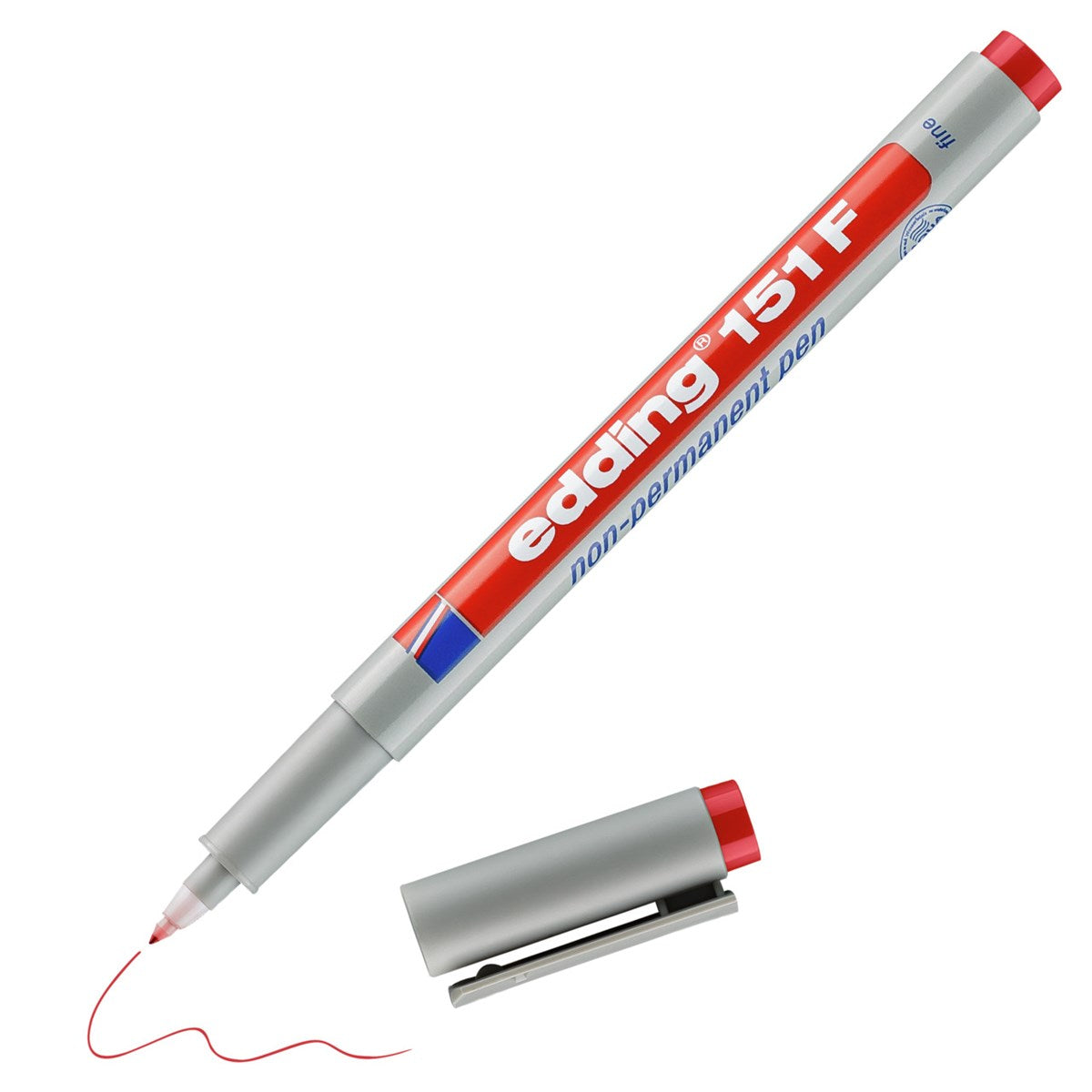 edding 151 F Folienschreiber Rot – Non-Permanent 0,6 mm