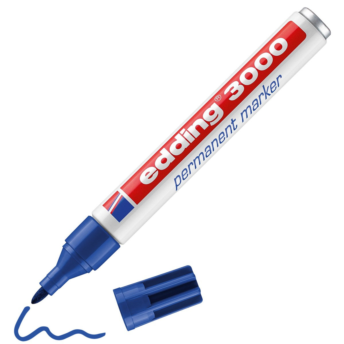 edding 3000 Permanentmarker Blau – Rundspitze 1,5–3 mm