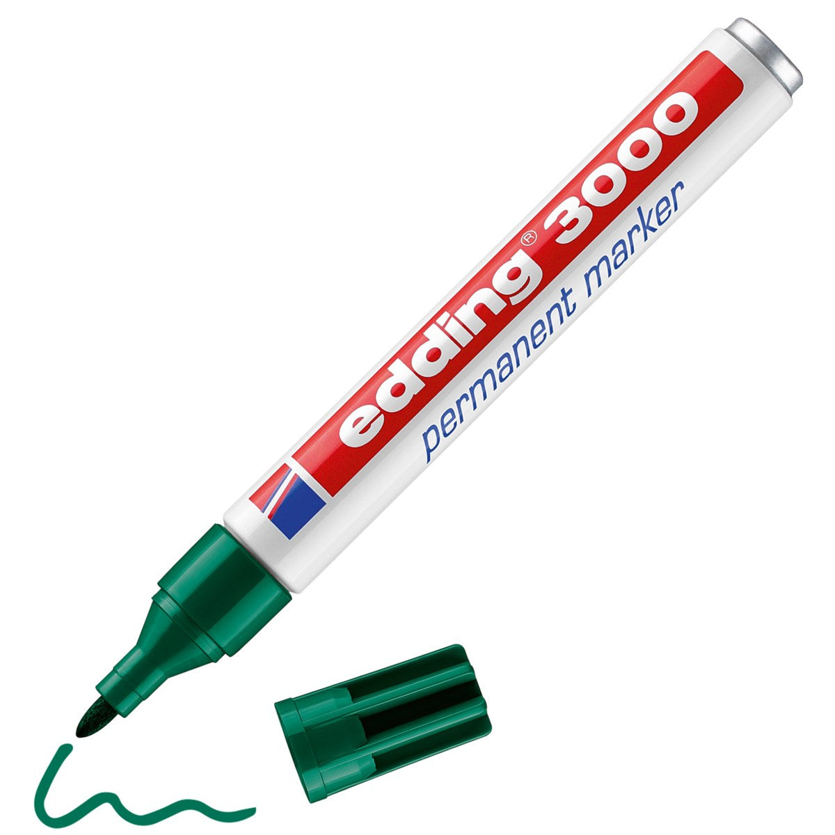 edding 3000 Permanentmarker Grün – Rundspitze 1,5–3 mm