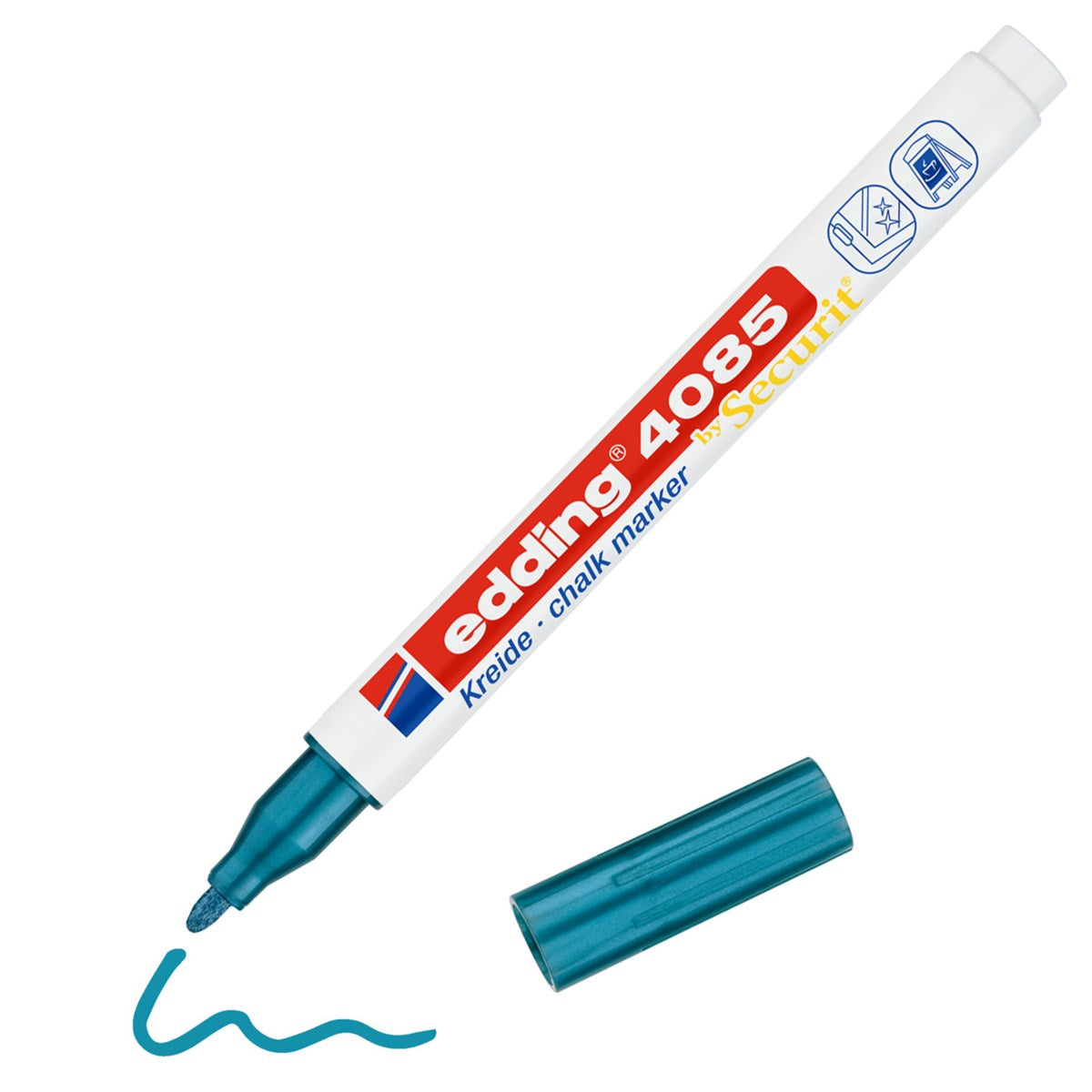 edding 4085 Kreidemarker – blau-metallic, 1–2 mm