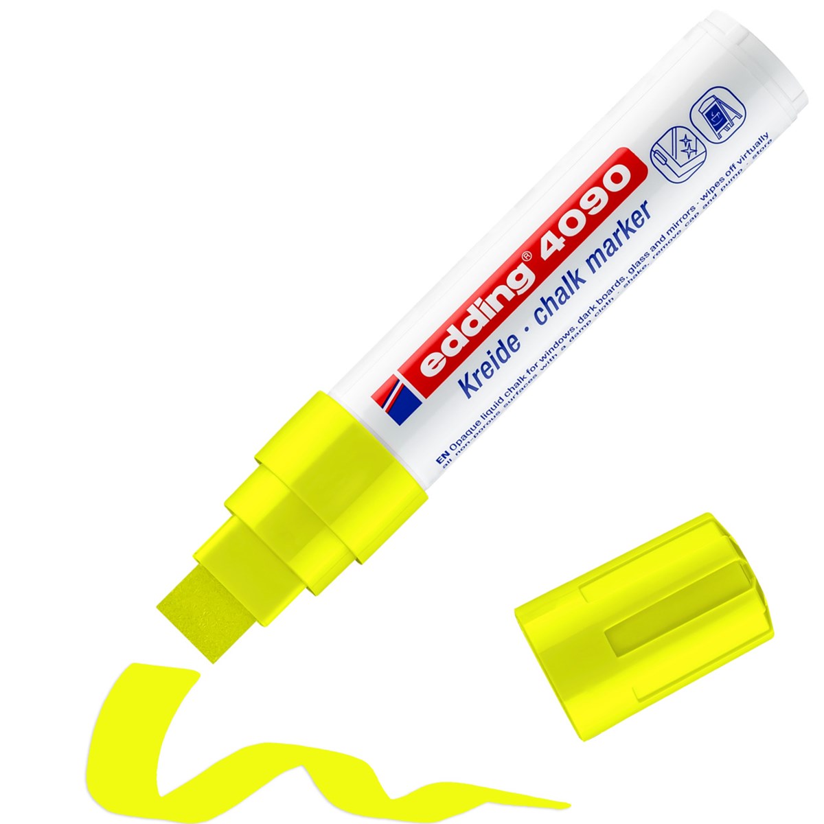 edding 4090 Kreidemarker neongelb – 4–15 mm Keilspitze