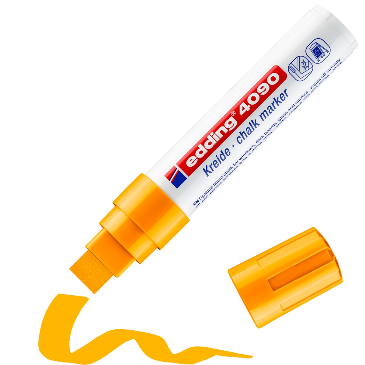 edding 4090 Kreidemarker neonorange – 4–15 mm Keilspitze