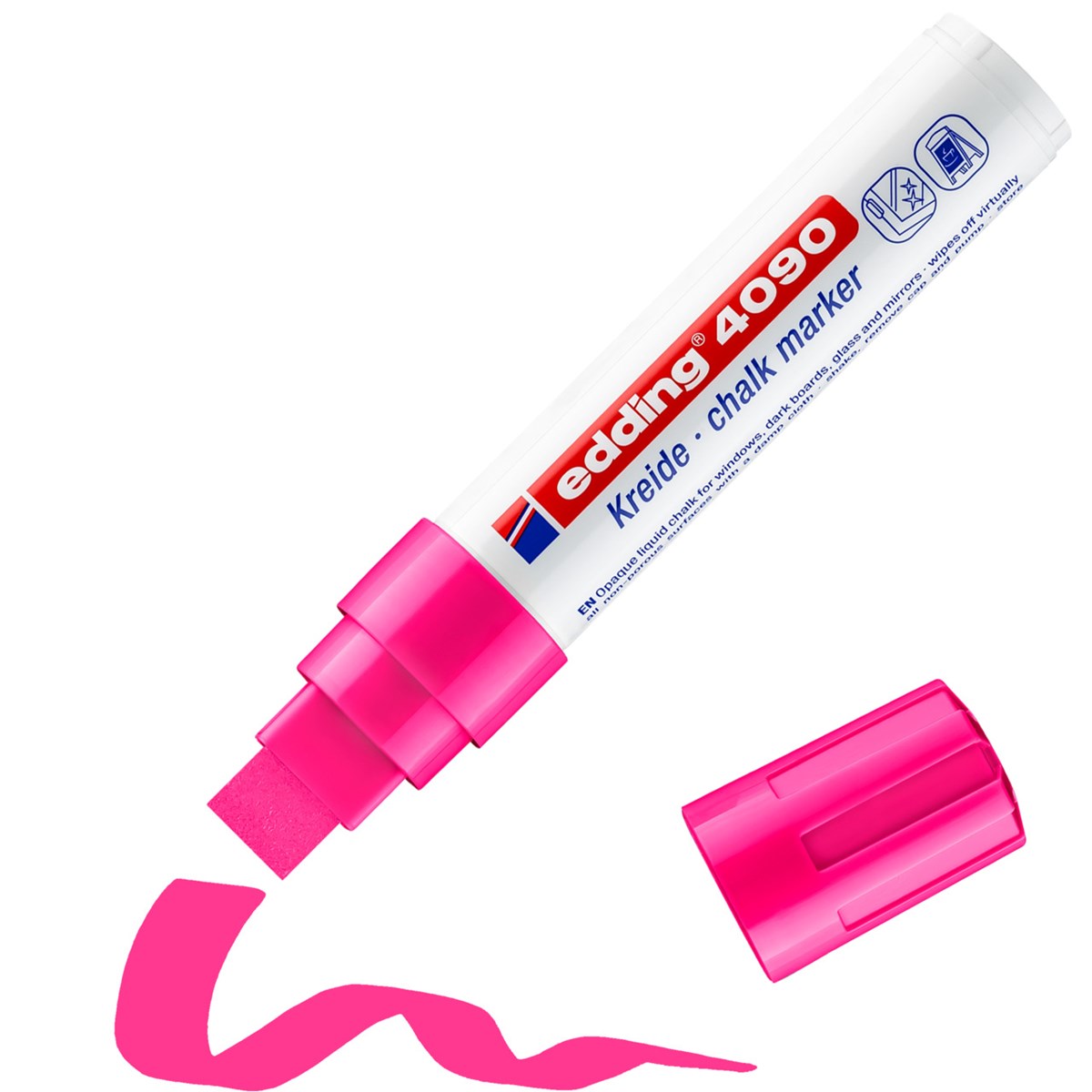 edding 4090 Kreidemarker neonpink – 4–15 mm Keilspitze