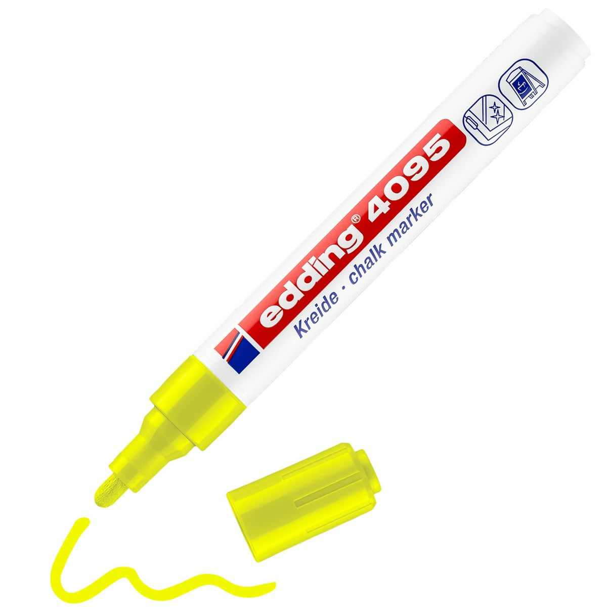 edding 4095 Kreidemarker neongelb – Fenster & Glas