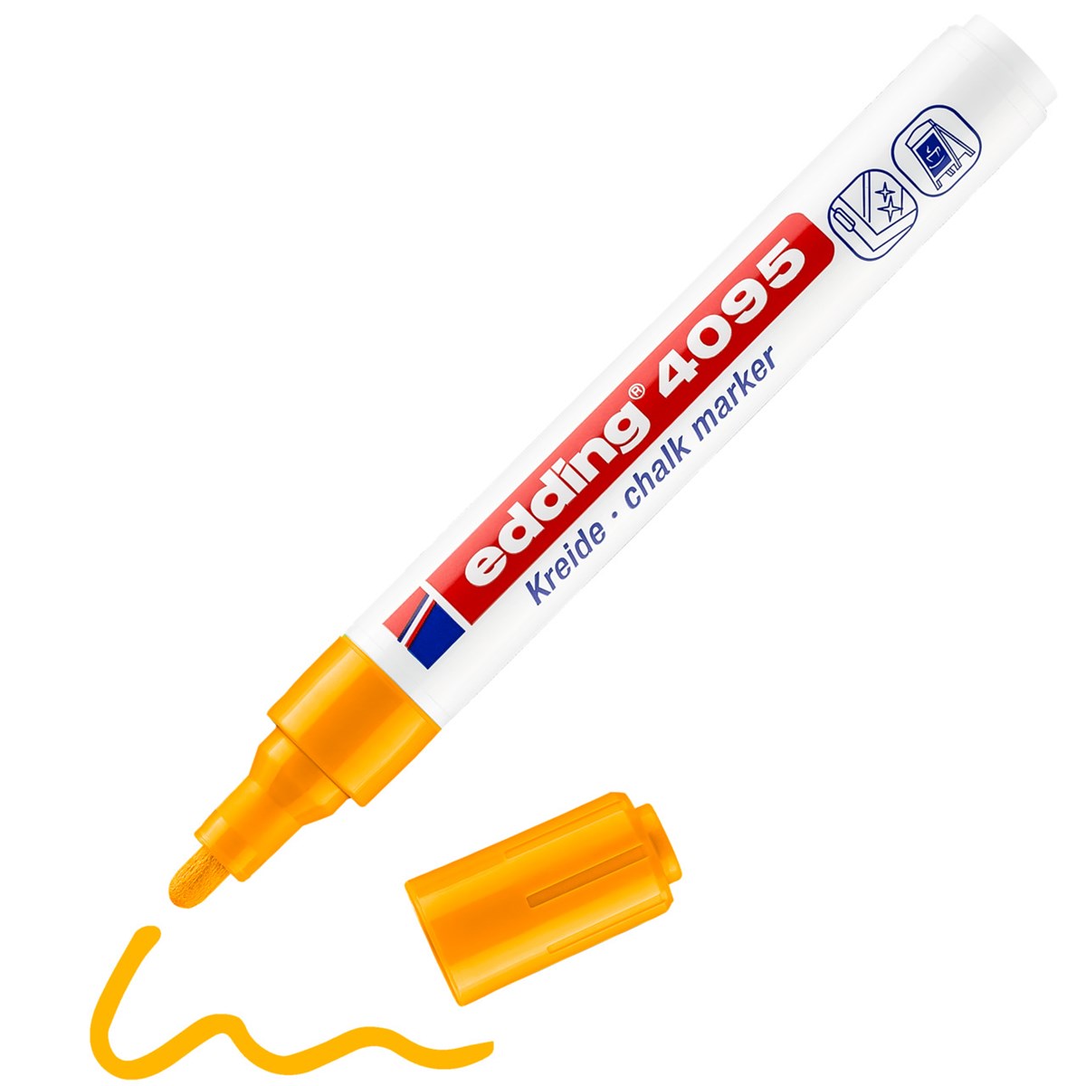 edding 4095 Kreidemarker neonorange – Fenster & Glas
