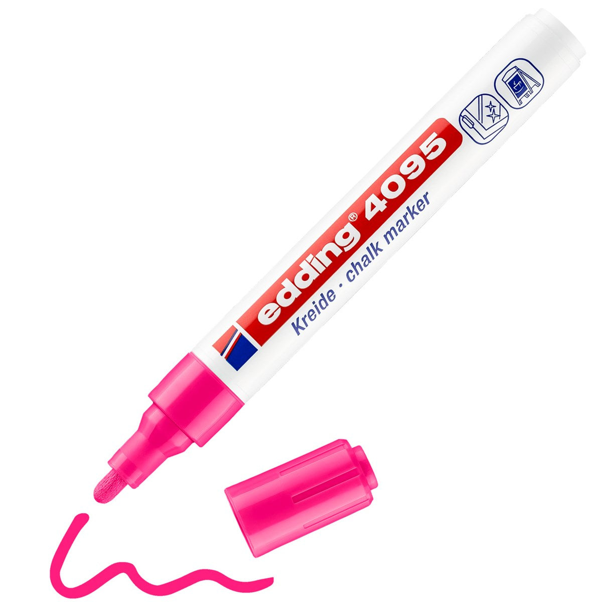 edding 4095 Kreidemarker neonrosa – Fenster & Glas