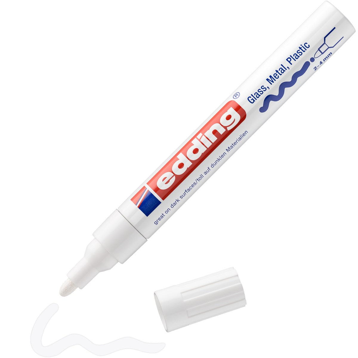 edding 750 Lackmarker weiß – 2-4 mm Rundspitze, deckend
