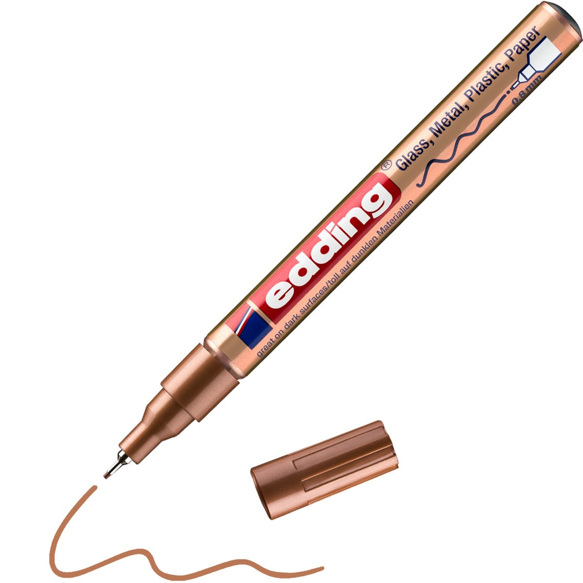 edding 780 Lackmarker kupfer – 0,8 mm, Rundspitze, Aluminium