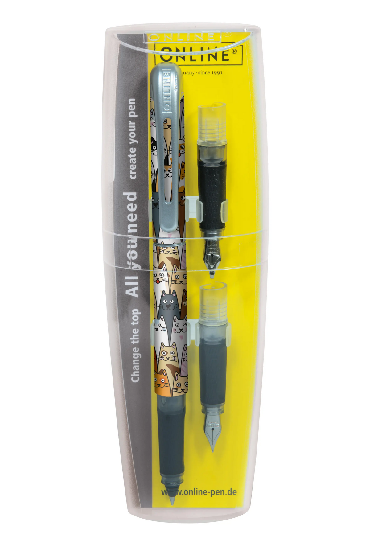 ONLINE College Set Fluffy Cats – 3in1 Füller & Rollerball