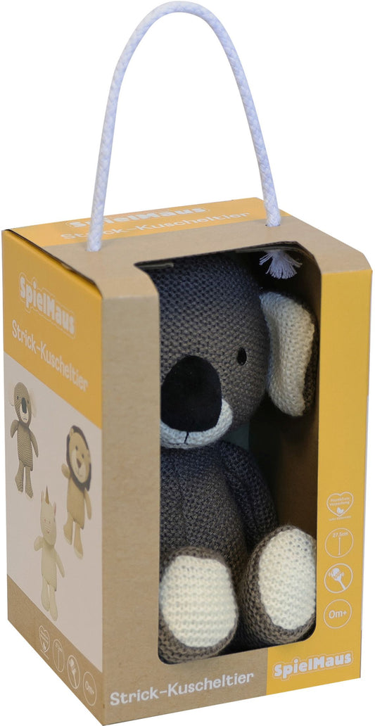 Strick-Kuscheltier mit Rassel – Bär
