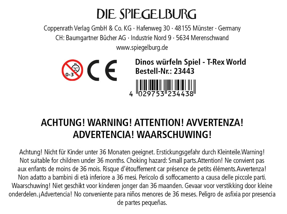Spiegelburg T-Rex World Dinos wür feln – 5 Figuren