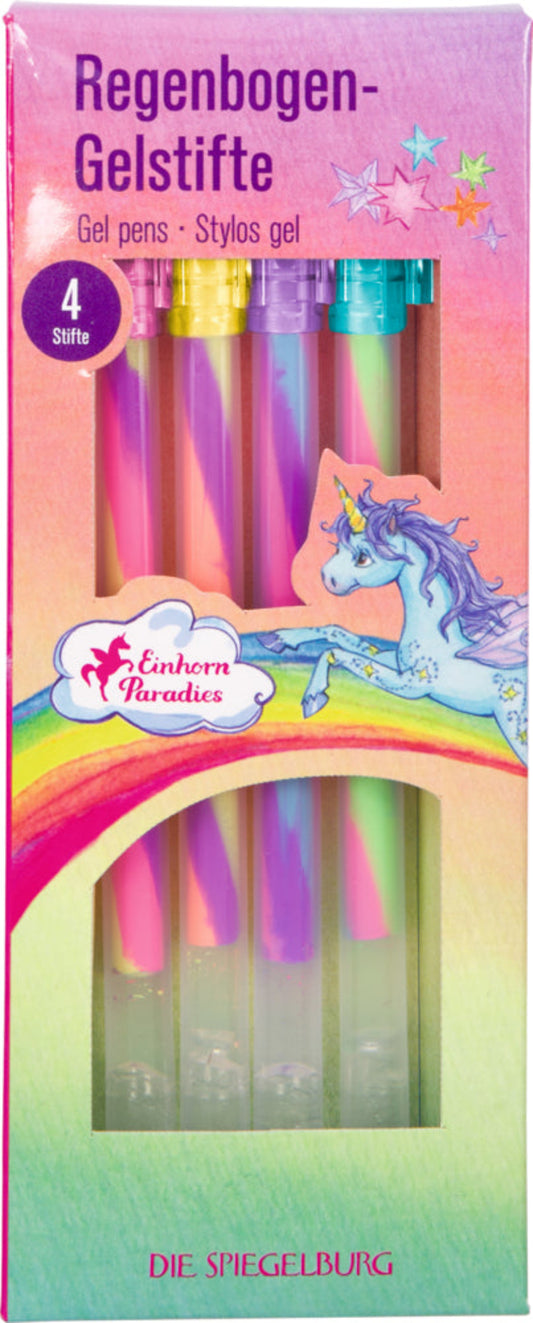Regenbogen-Gelstifte Einhorn-Paradies – 4 Stifte, 3 Farben