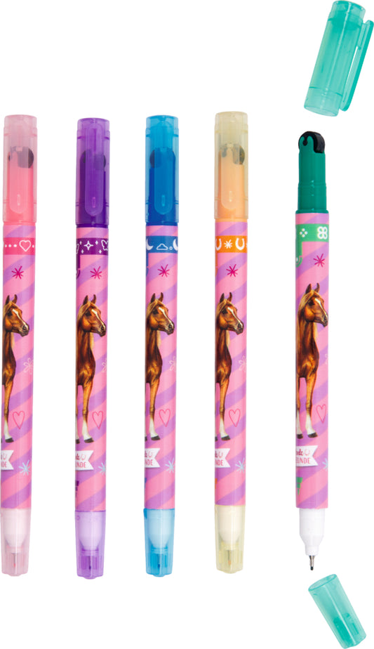 Spiegelburg Pferdefreunde Fineliner mit Rollstempel 5er