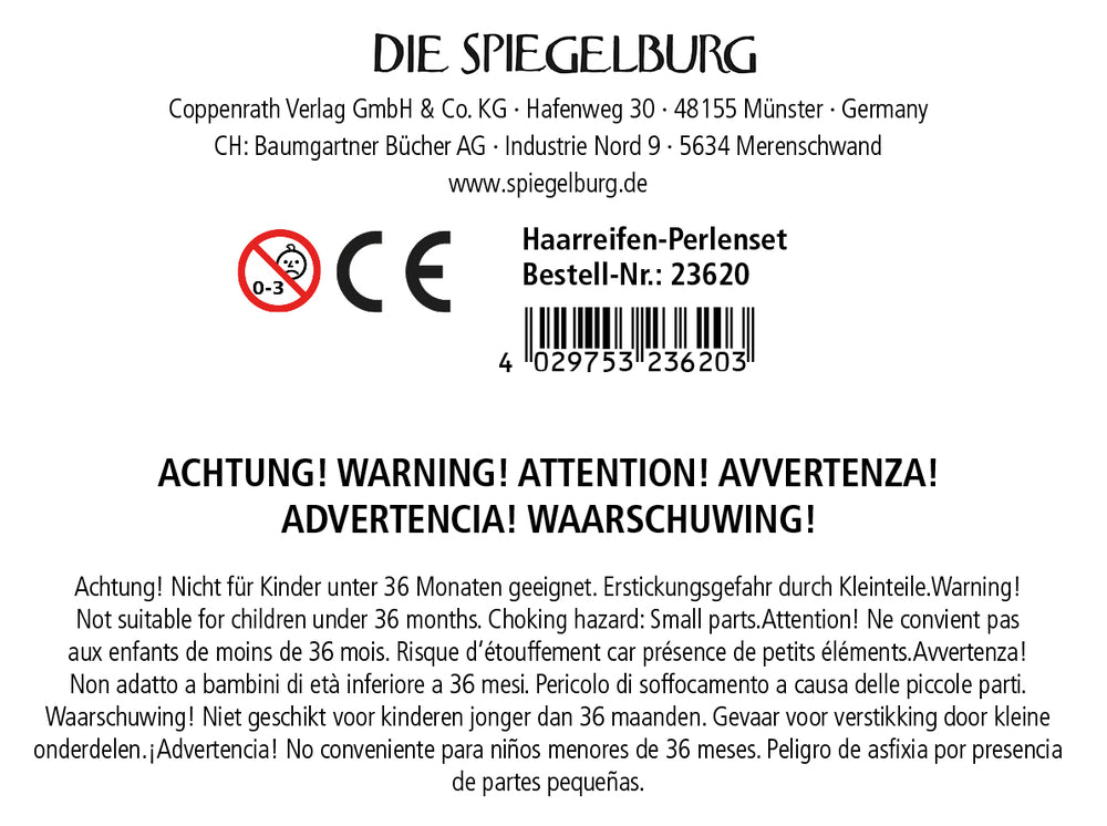 Haarreifen-Perlenset Prinzessin Lillifee – 480 Perlen, 5 Reifen