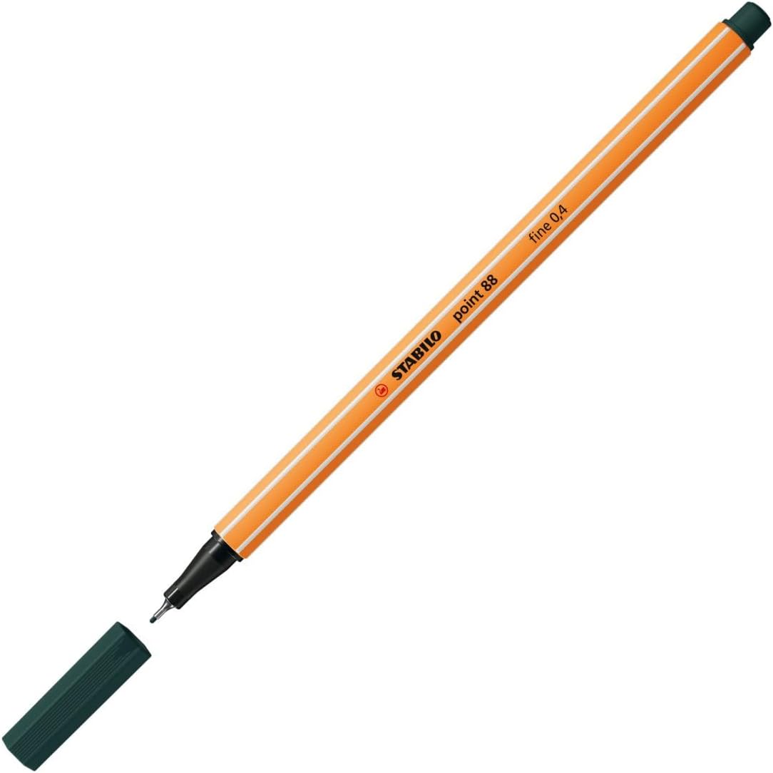 STABILO point 88 Fineliner - Olivgrün mit Metallspitze