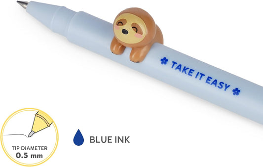 LEGAMI Gel Pen Lovely Friends Faultier – Blau, 0,5 mm