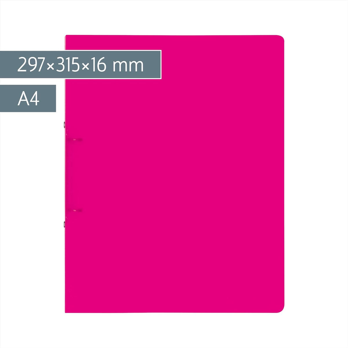 BRUNNEN Ringbuch A4, 2 Ringe, 16 mm, PP-Folie, pink