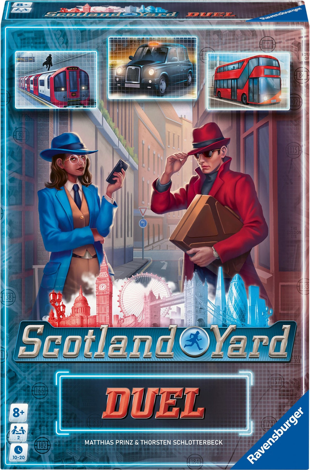 Ravensburger Scotland Yard Duel Brettspiel für 2 Spieler, 25 Karten