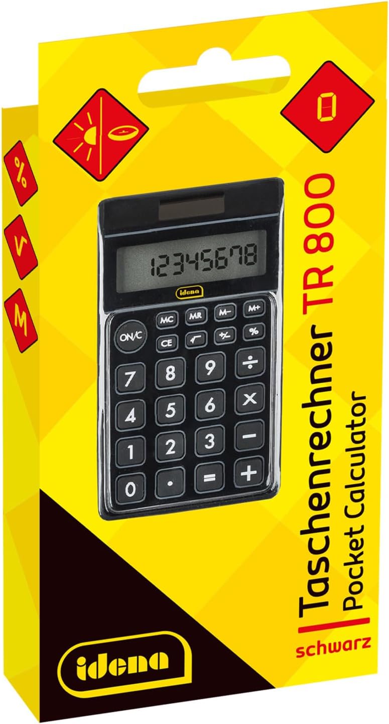 Idena Taschenrechner TR 800 Solar 8-stellig schwarz