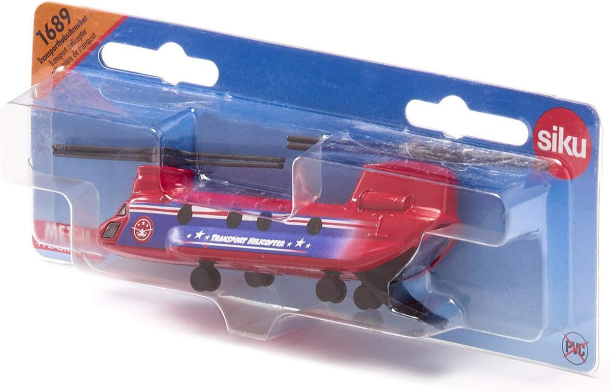 siku 1689 Transporthubschrauber – Metallspielzeug Rot/Blau