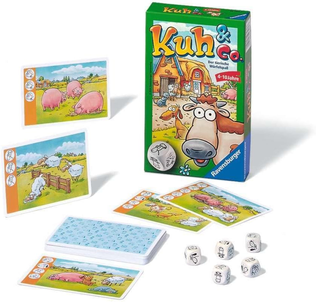 Ravensburger Kuh & Co., Würfelspiel ab 4 Jahren, 2–6 Spieler