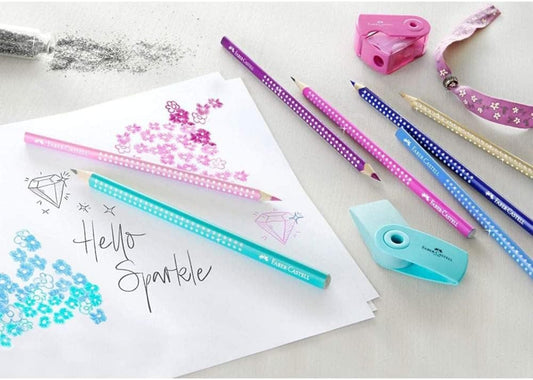 Faber-Castell Sparkle Buntstifte 12er Metalldose Pink