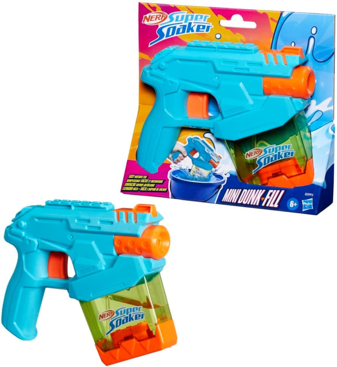 Nerf Super Soaker Mini Dunk-Fill Wasserblaster, 100 ml