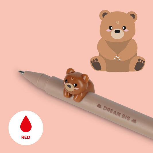 LEGAMI Gel Pen Lovely Friends Teddy Bär – Rot, 0,5 mm
