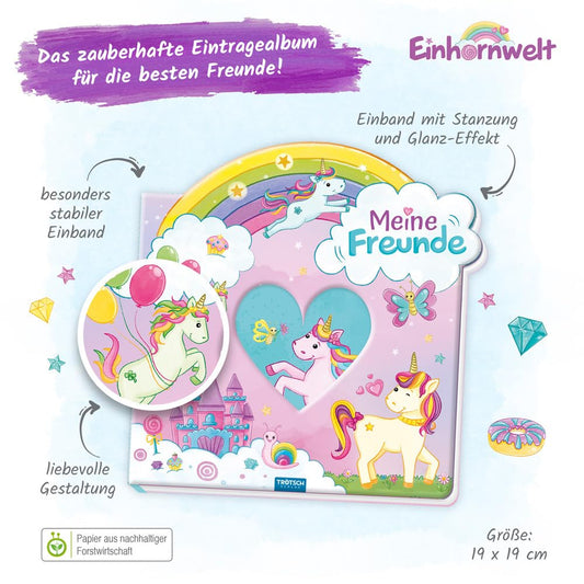 Trötsch Freundebuch Kindergarten Einhornwelt Eintragealbum